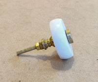 WHITE AND GOLD CABINET KNOB
