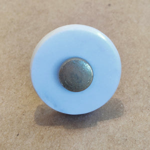 WHITE AND GOLD CABINET KNOB
