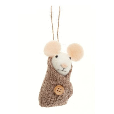 Mouse Ornament - Blanket Wrap Neutral