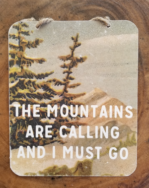 THE MOUNTAINS ARE CALLING AND I MUST GO